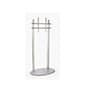TV Stand with Poster Holder, Fits Monitors 42 to 60-Inch, Oval Base - Silver