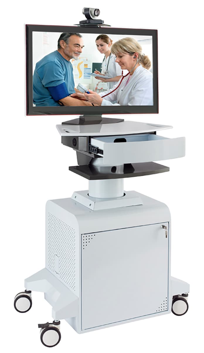 Industrial Computer Cart | Locking Storage Cabinet | Displays2Go