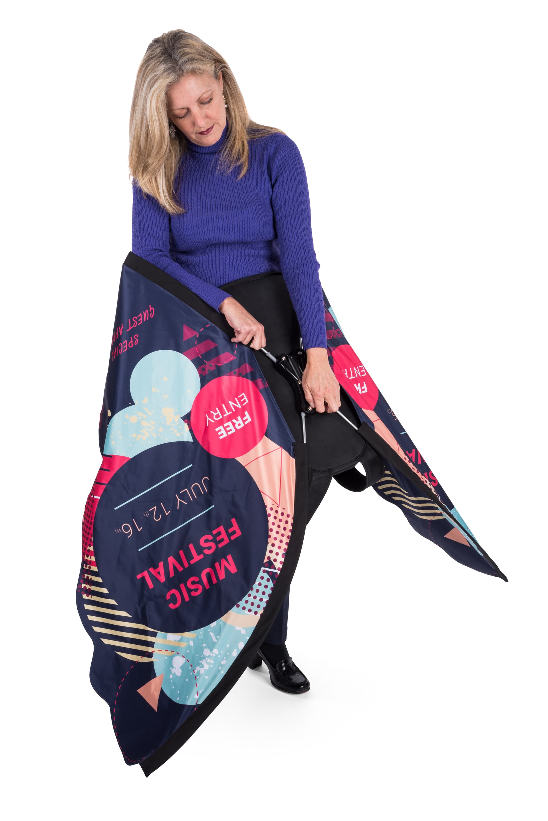 Double-Sided walking butterfly backpack advertising