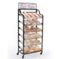 Bakery Display Rack w/ Wheels, Adjustable Shelves and Header - Black