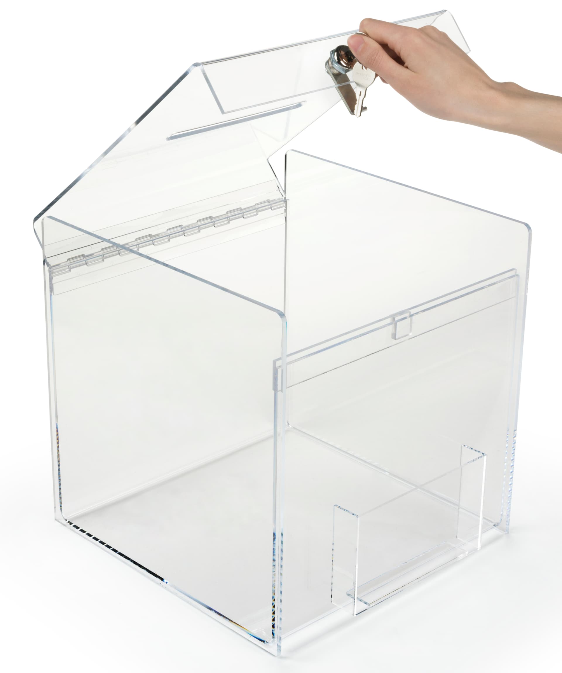 Front Pocket Plexiglass Donation Box 