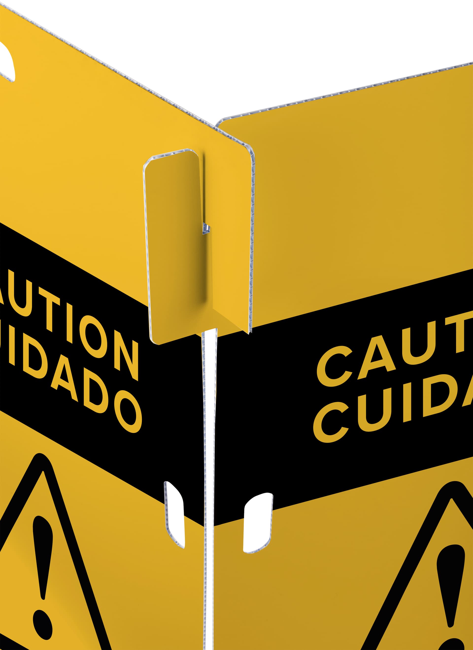 Interlocking Caution Barricade | Single-Sided Digital UV Printing ...