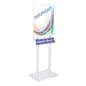 22" x 28" Floor Standing Sign Holder with 10 Business Card Pockets - Clear