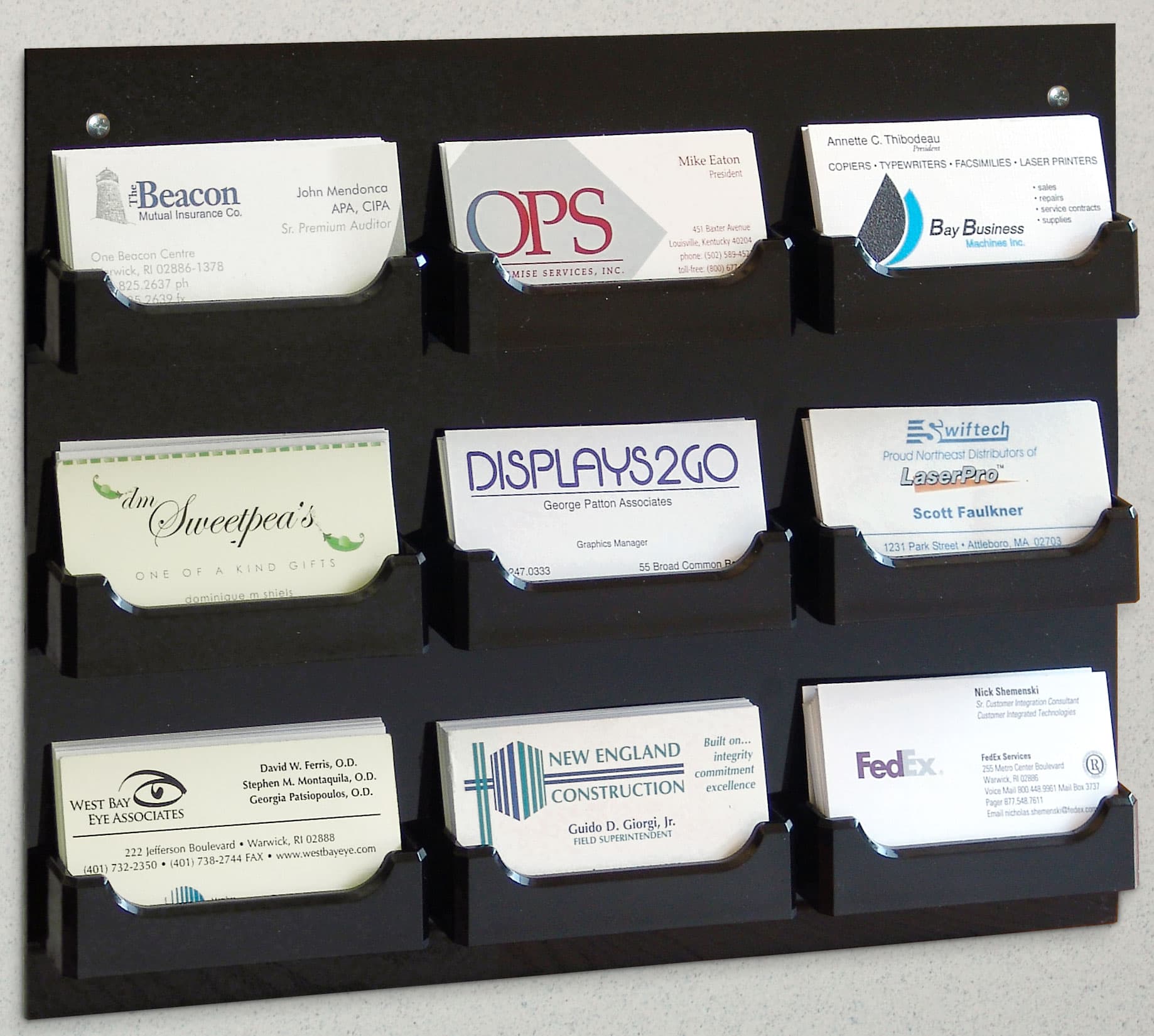 Business Card Holder Has 9 Pockets