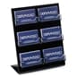6-Pocket Business Card Holder for Tabletop, Slant Back - Black