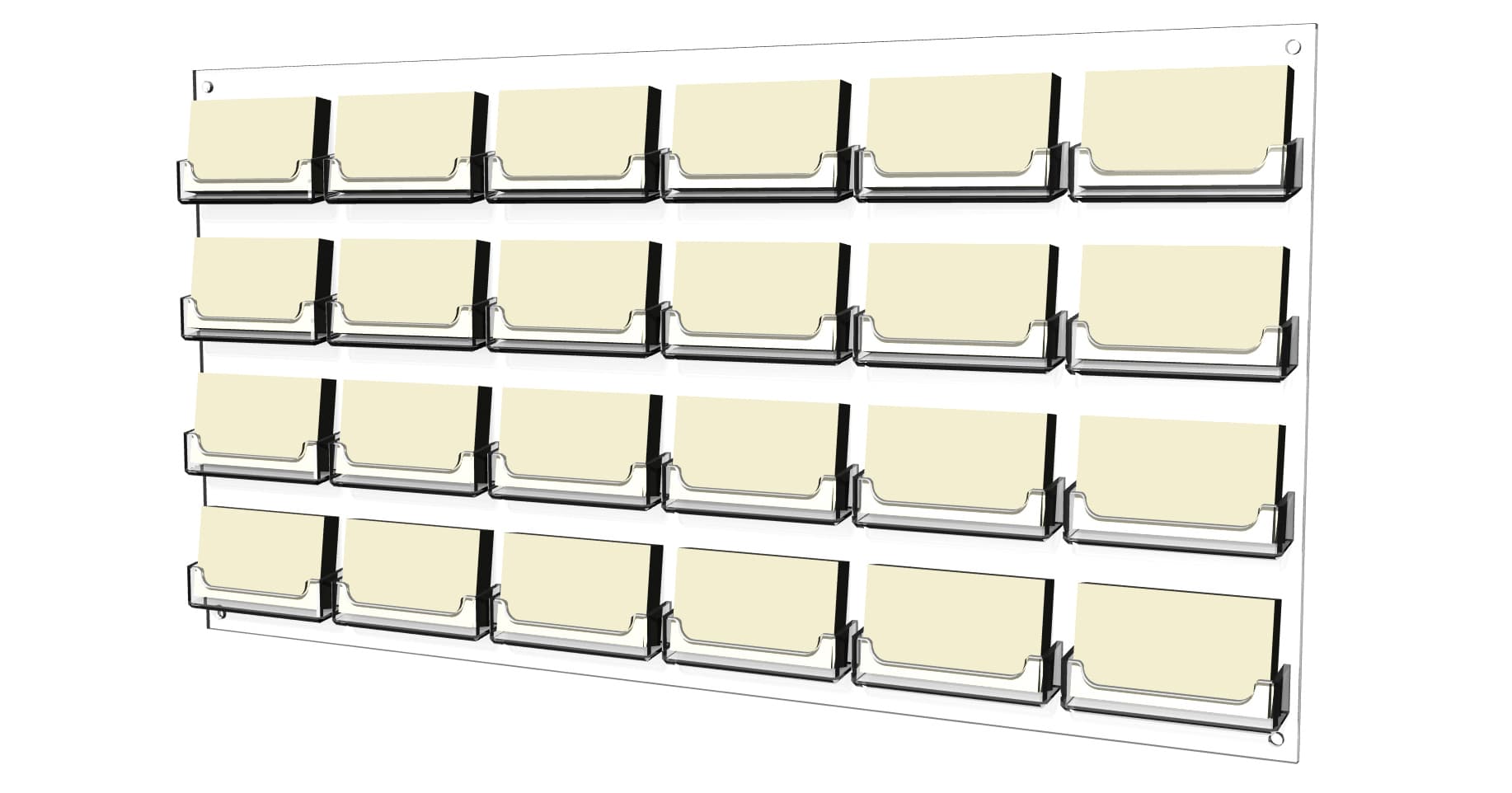 Clear 24-Pocket Wall Business Card Holder for 100s of Cards
