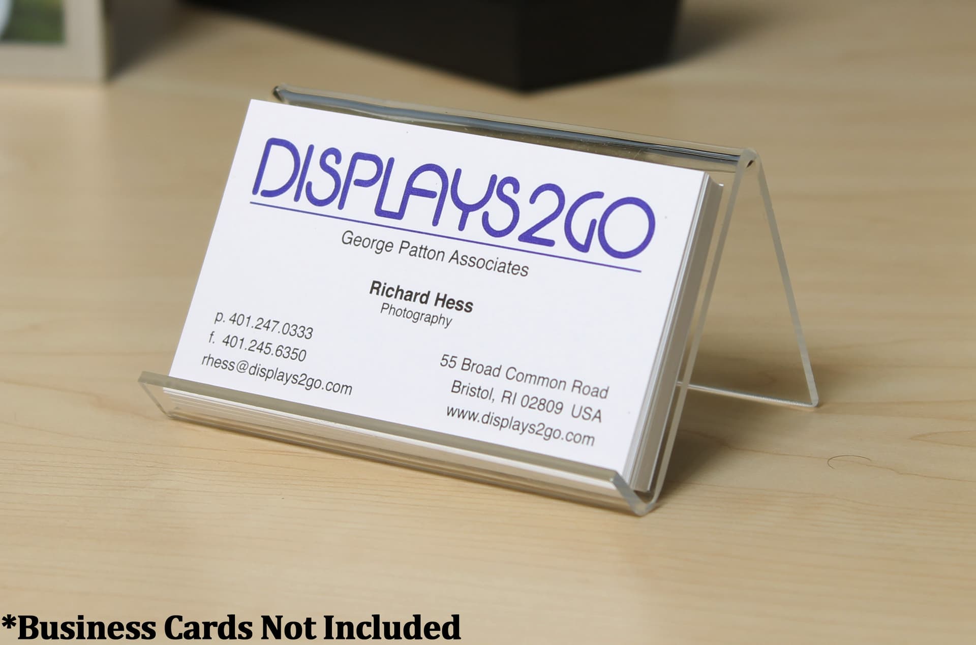 Desk Business Card Holder for Contact Information