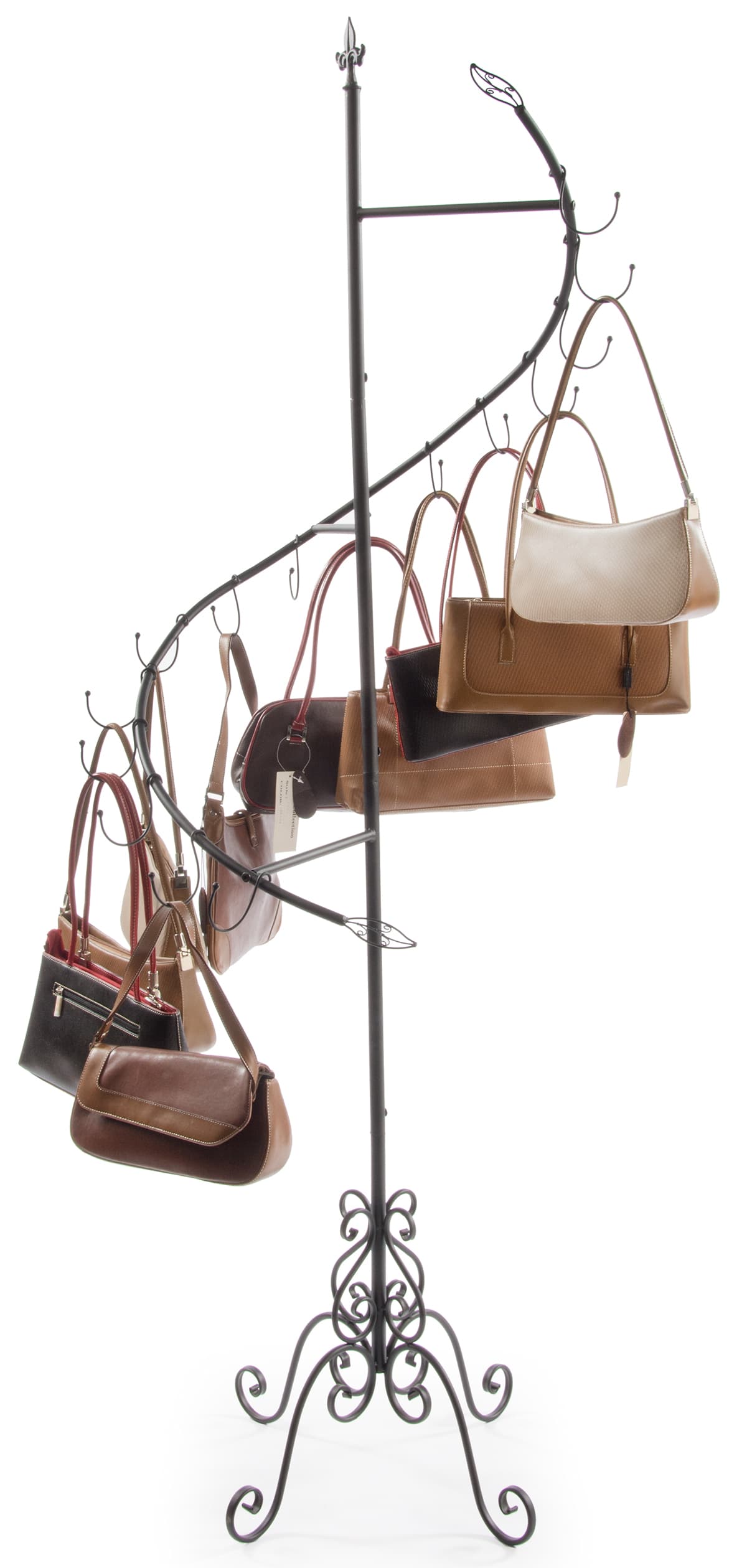 Spiral Purse Tree with (15) Hooks