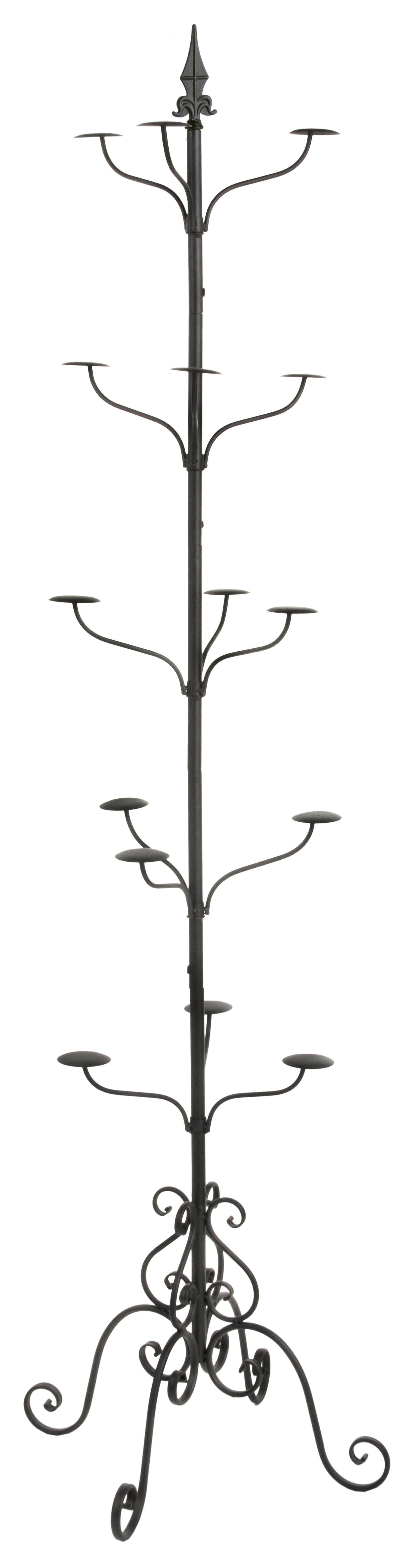 Wrought Iron Hat Rack with Rotating Hooks