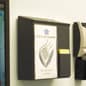 Metal Ballot Box w/ 8.5 x 11 Frame, Pocket & Lock, Wall Mount or Countertop - Black