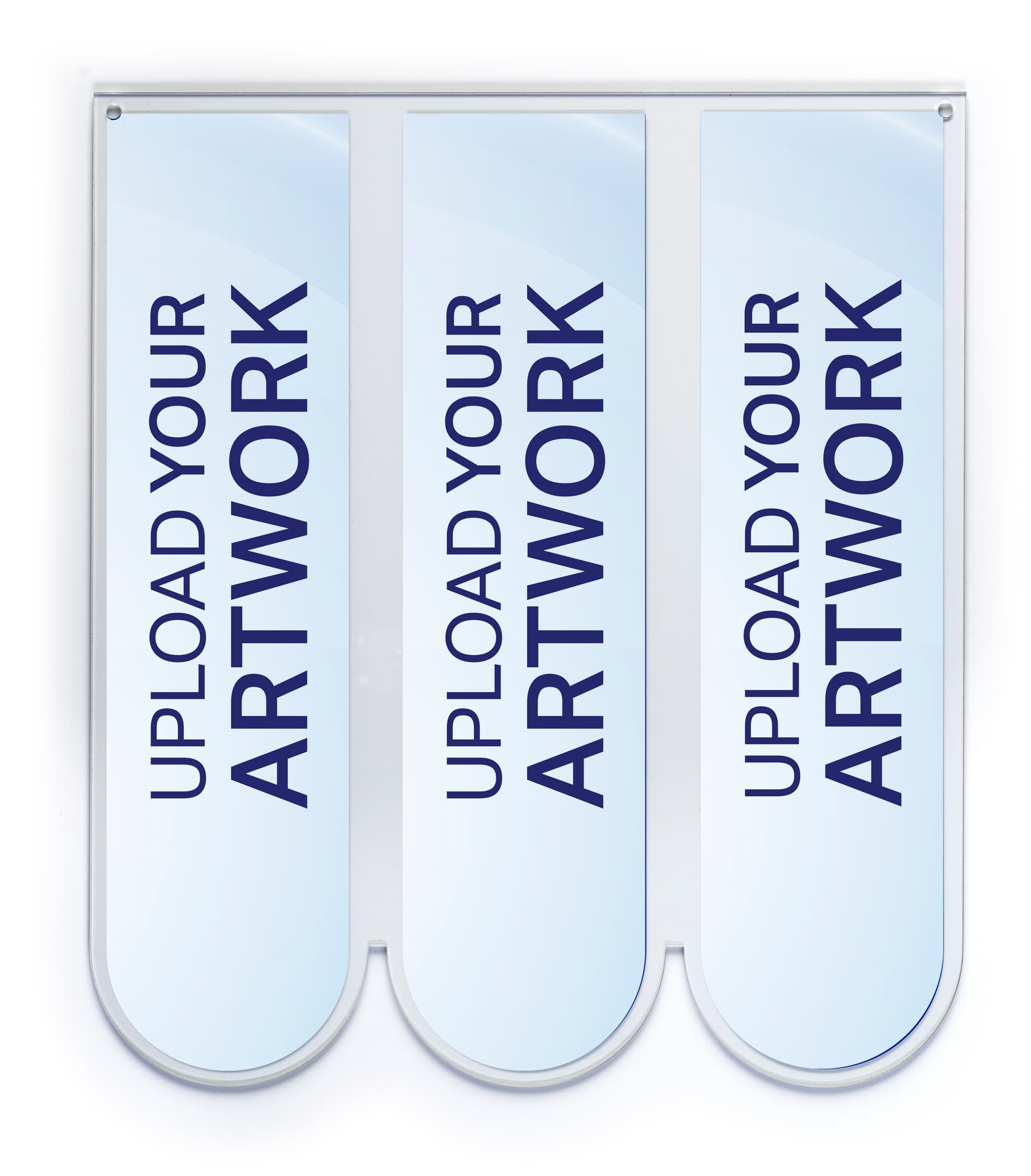 Ceiling hanging directional signage with customized graphics