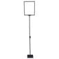 Countertop/Floor-Standing Sign Holder, Top Insert, Height Adjustable - Black