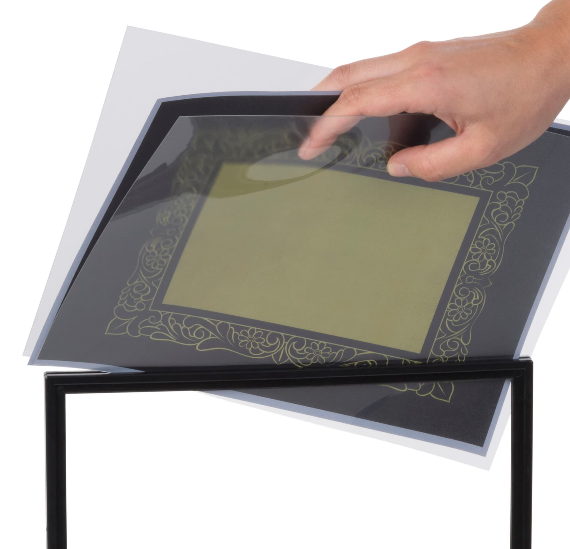 8.5" x 11" Vertical Sign Stand with Top Load Frame