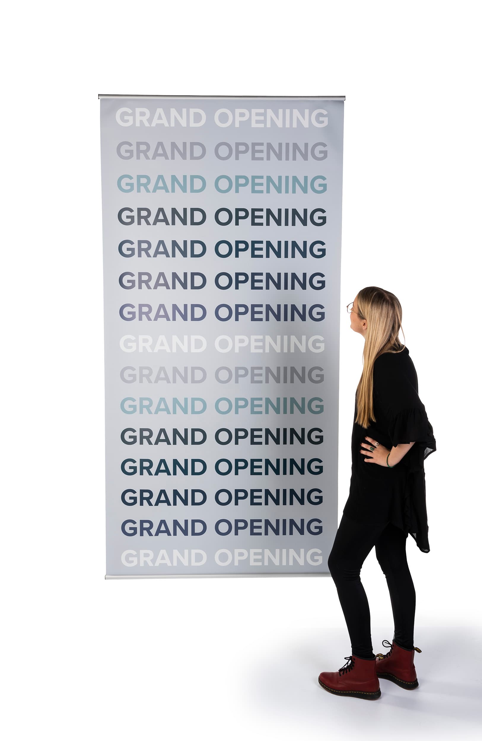 Single or double sided indoor hanging banners with custom printing