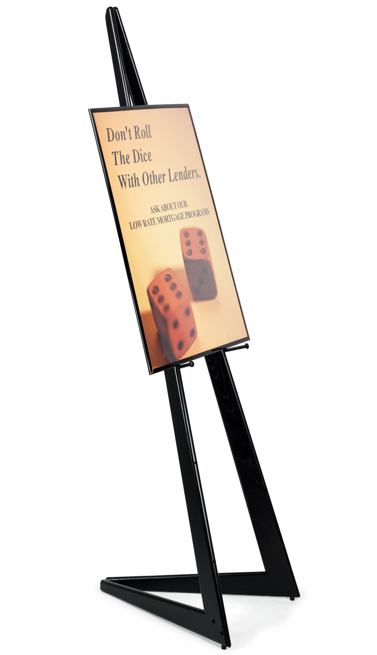 Wooden Easels Feature Bi-Folding Black Finish