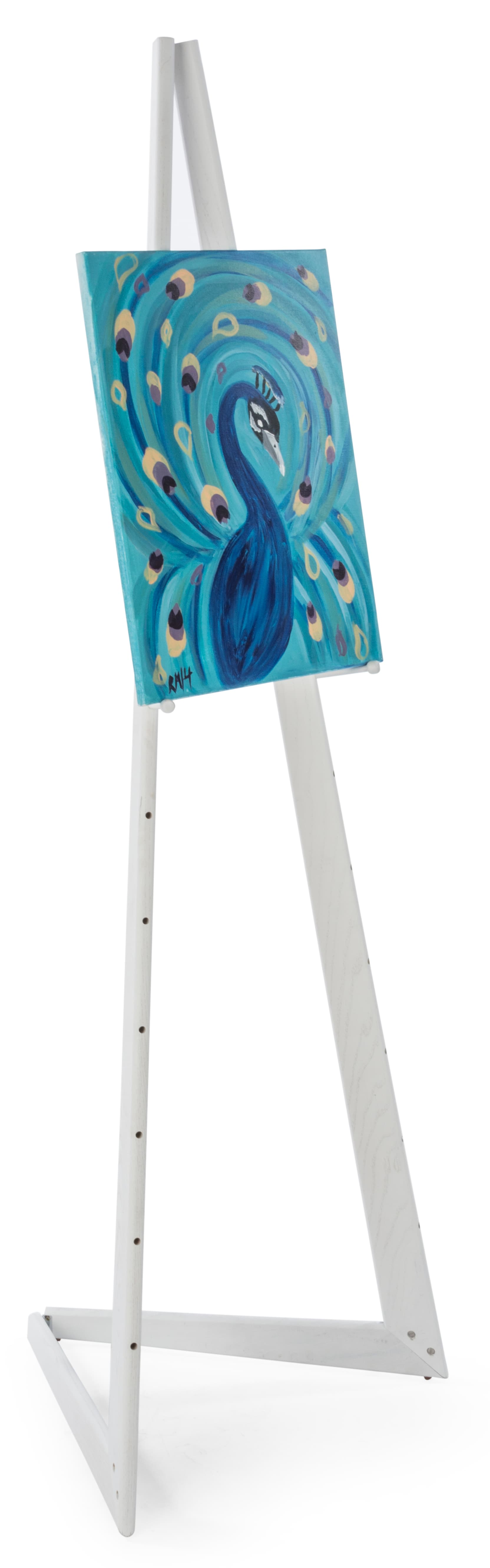 White Wooden Easel for Art Galleries