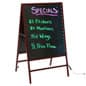 23" x 40" A-Frame LED Illuminated Write-on Board, Wet Erase Surface, 2 Sided - Cherry