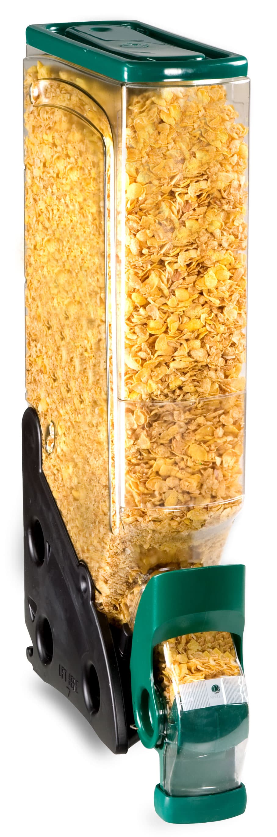 5-Gallon Gravity Coffee Bean Dispenser Is Clear Wtih Green Accents