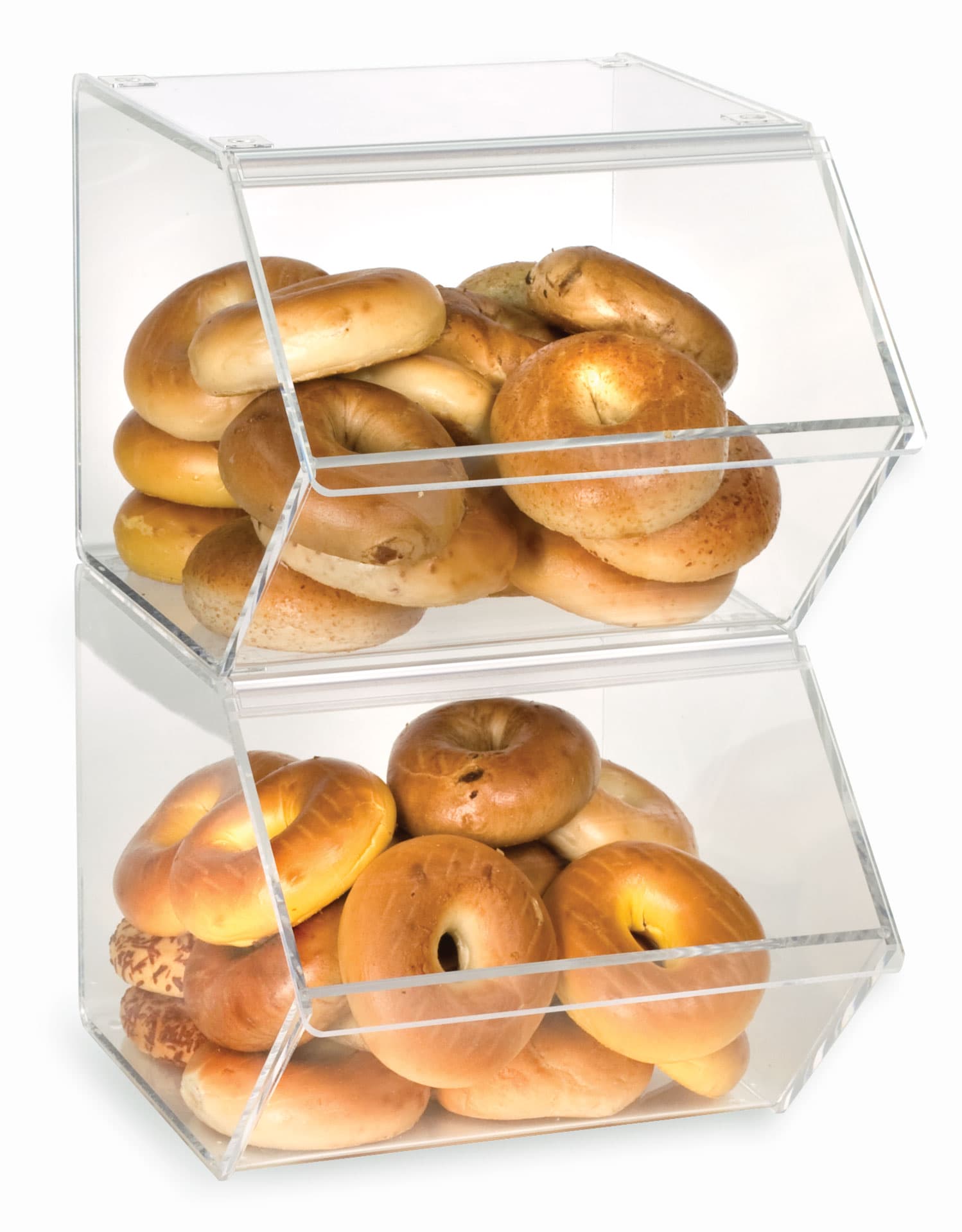 Bagel Bin With Connectors For Stacking Capability