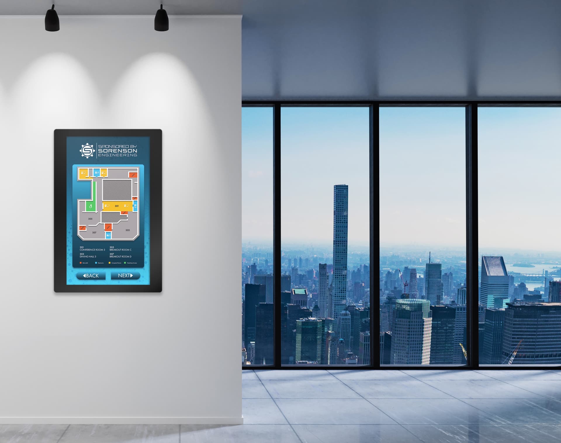 LCD touch screen display with a weight of 11 pounds 