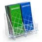 2-Pocket Brochure Holder, 4"w, Tabletop, Ships Flat - Clear