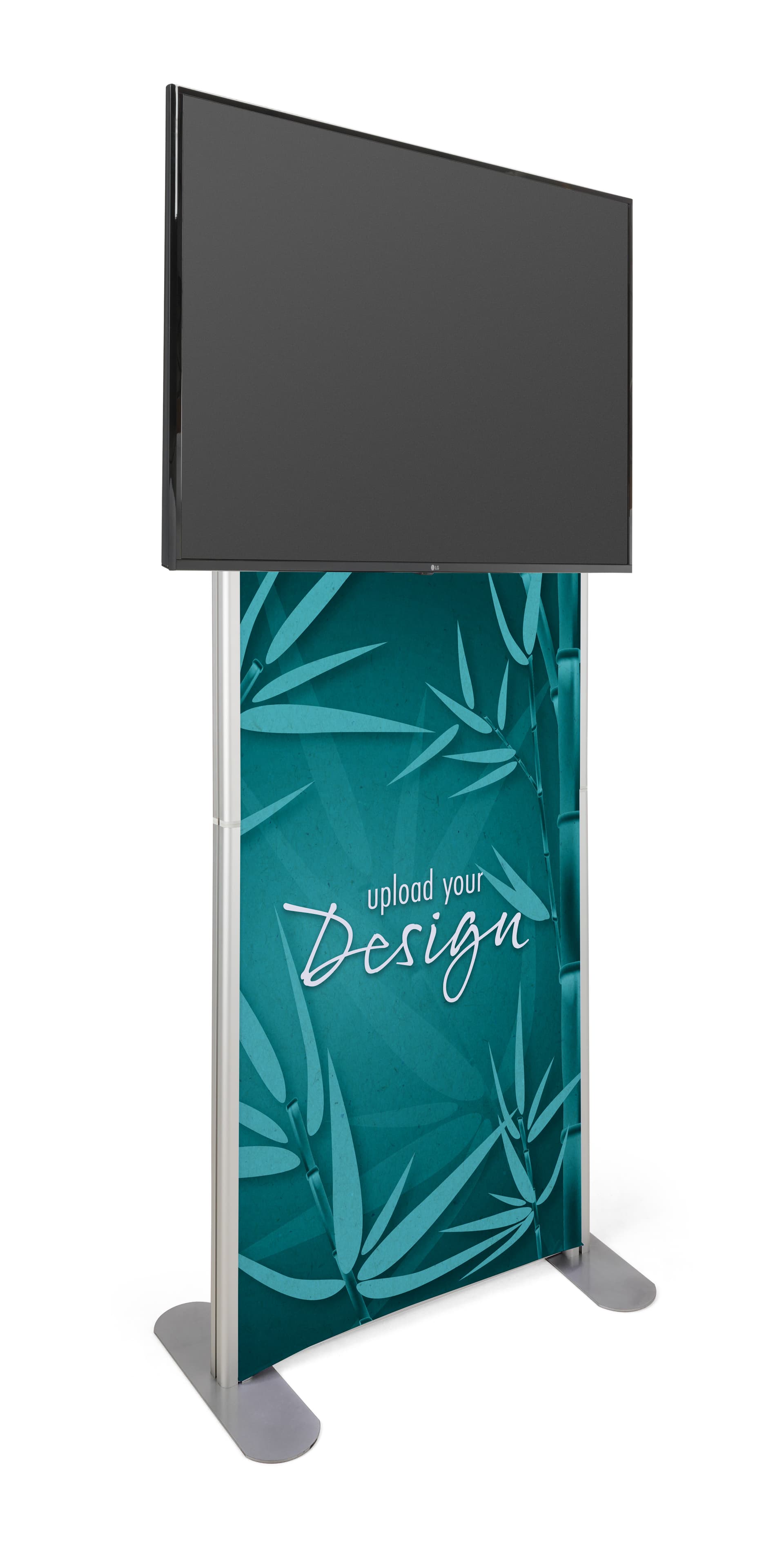 Poster TV stand with fully customizable graphics