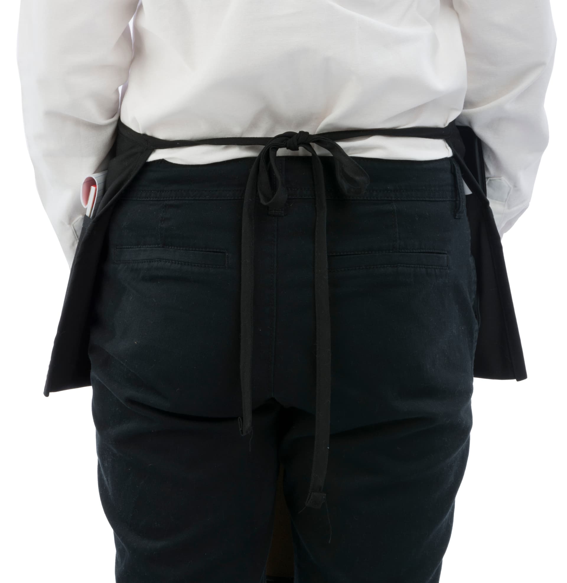 Black Waist Apron with Wrap Around Ties