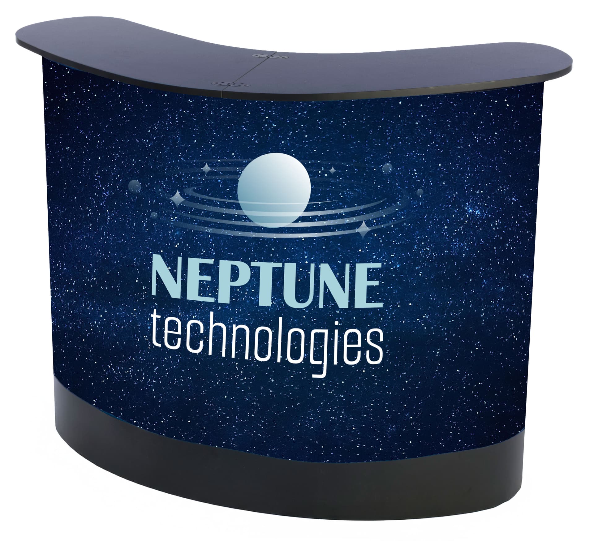 Podium Storage Container with Graphics Converts to Counter