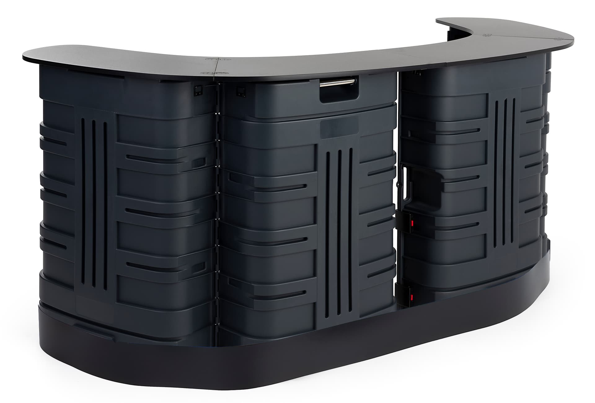 Trade show case to counter display with wraparound design
