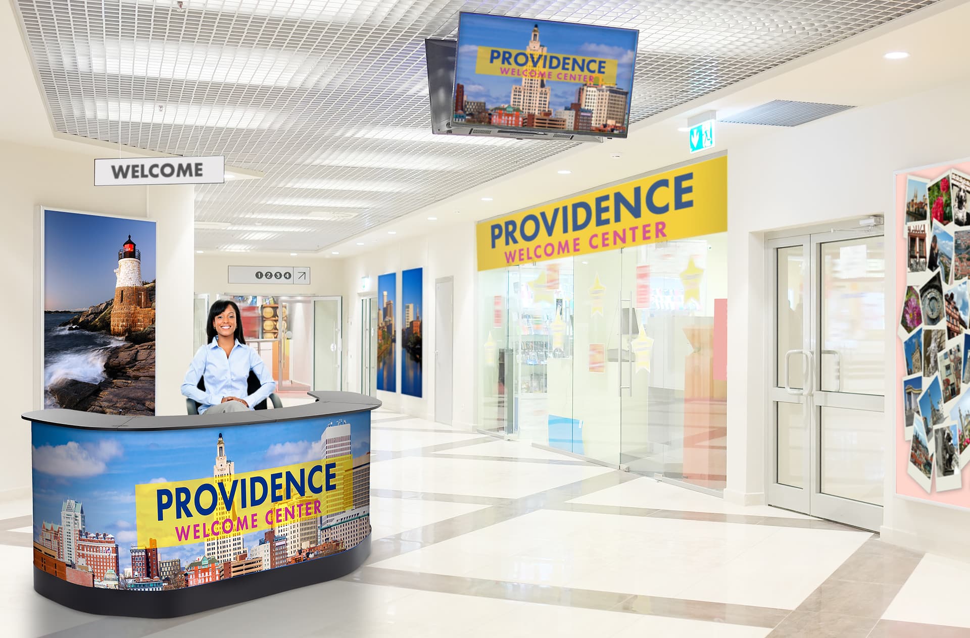 Shipping case counter kit with personalized artwork for any environment