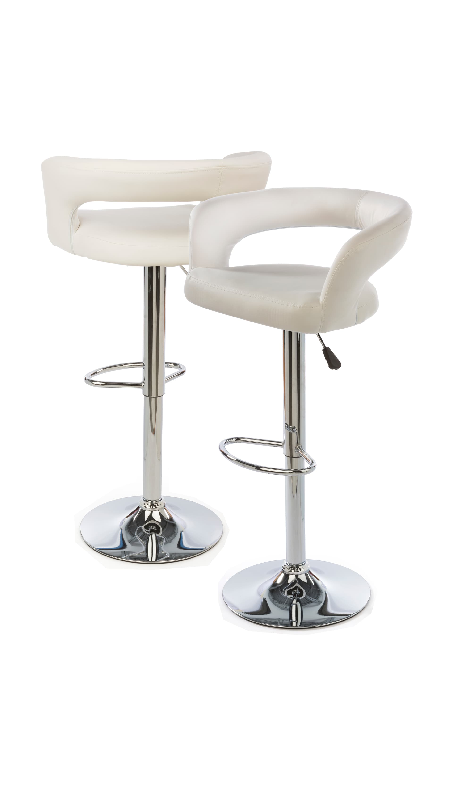 White Leather Bar Stool for Trade Show Use