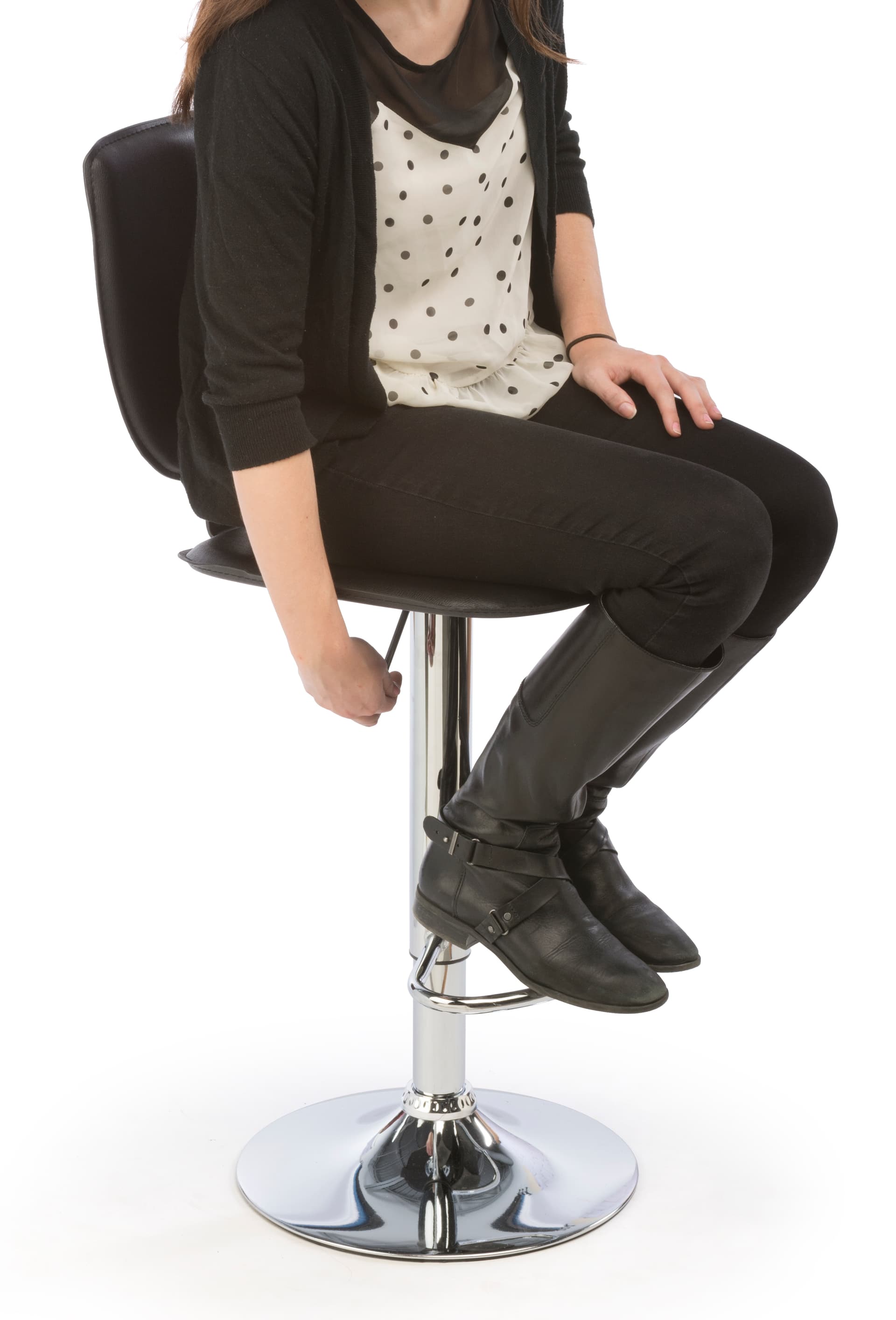 High Back Bar Stool with Footrest