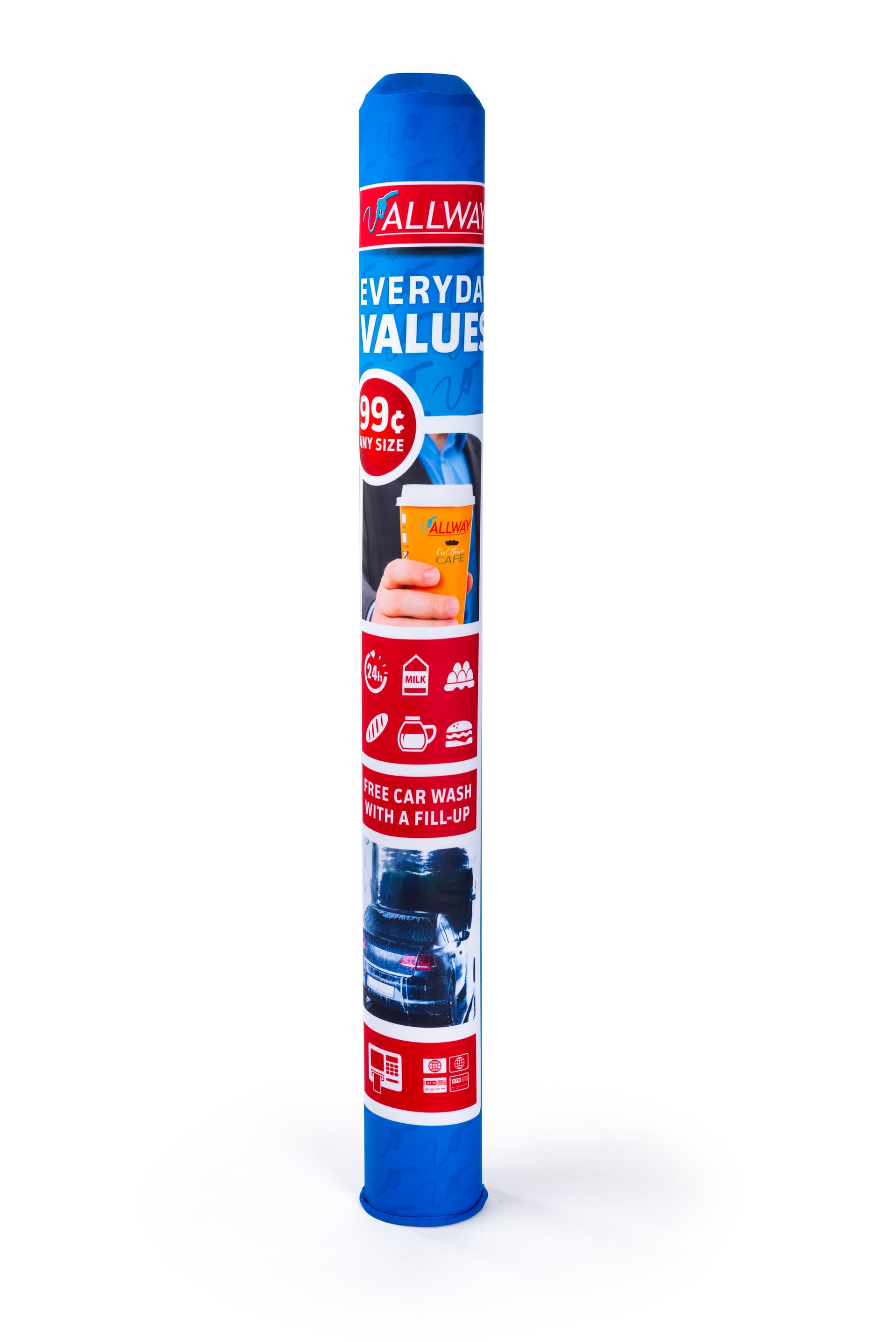 stretch-fit custom bollard cover