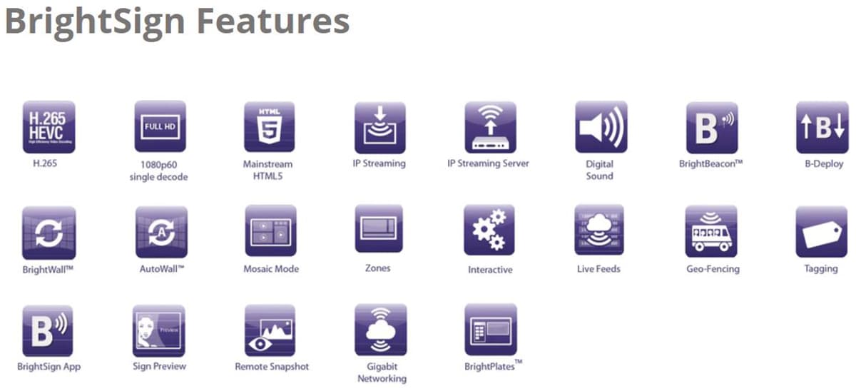 LCD touch screen display with BrightSign author support 