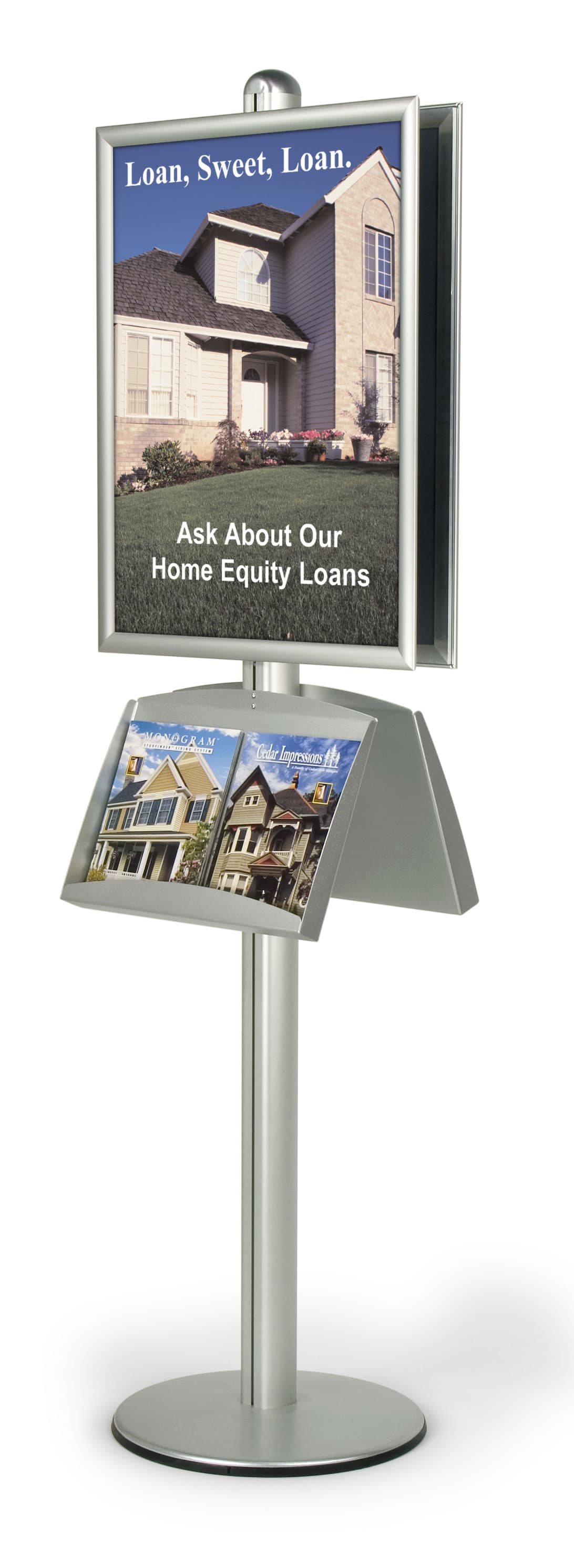 FORTE Poster Literature Stand (2) 22" x 28" Frames & (2) Literature Pockets