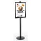 Floor Standing Poster Holder, Snap Frame, Single-Sided, Round Base