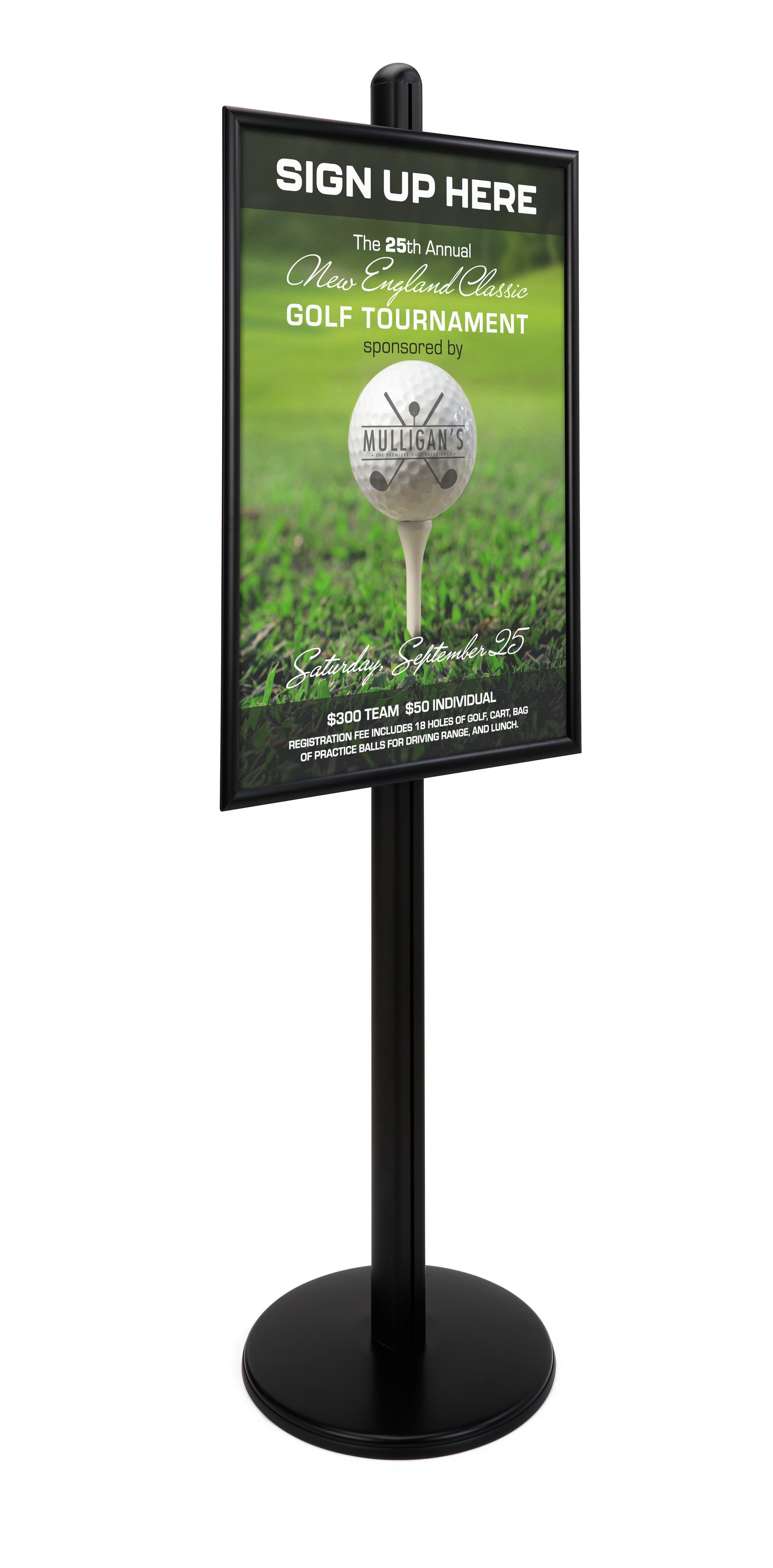 Poster Display Stand With 24" x 36" Snap Frame