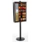 Floor Standing Poster Holder, Snap Open Frames, Double-Sided