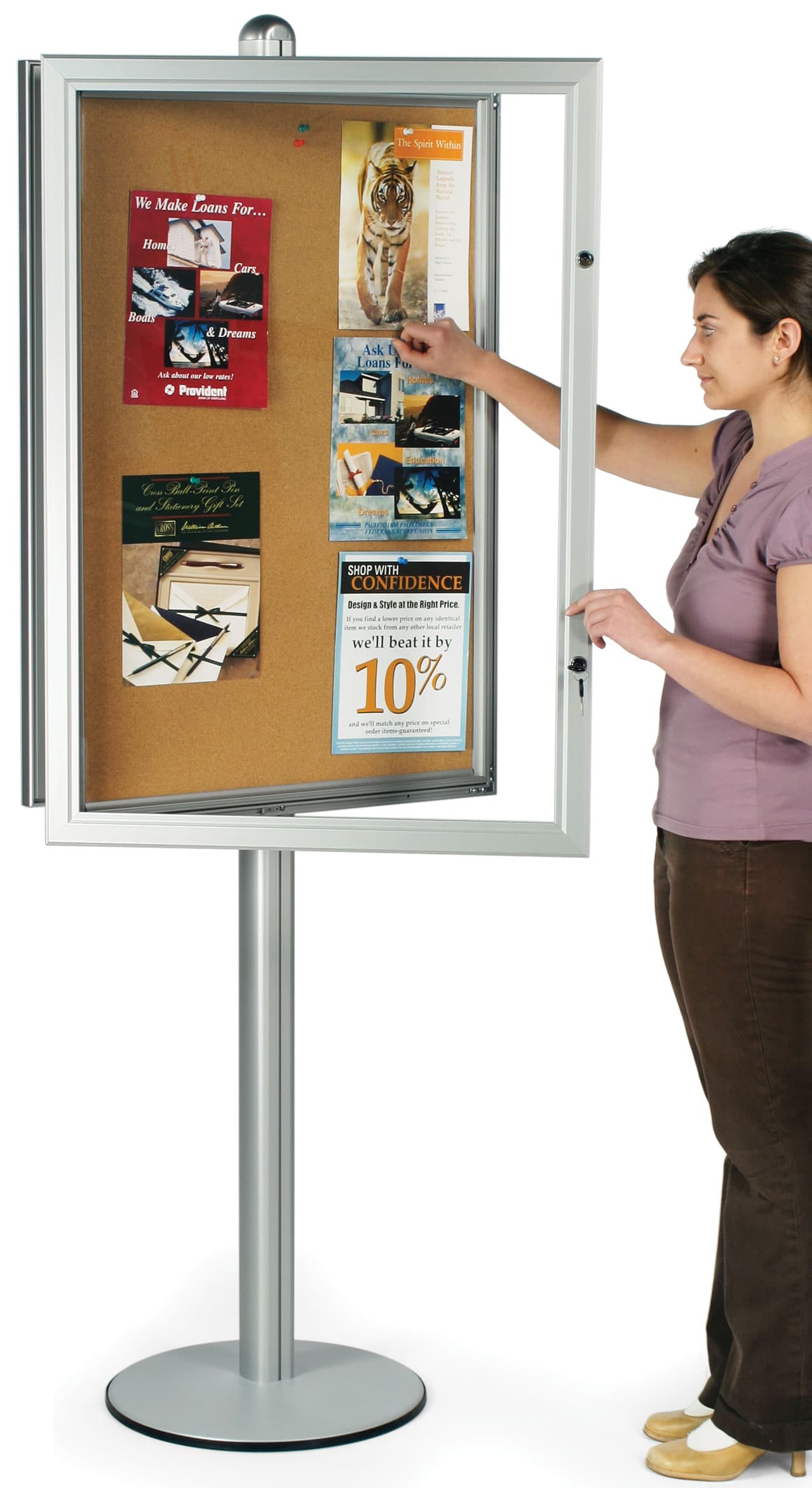 enclosed bulletin boards