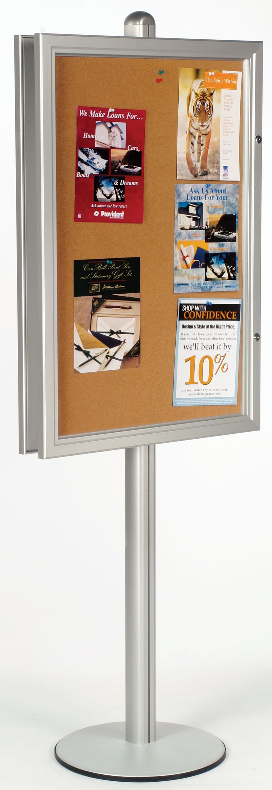 enclosed bulletin boards