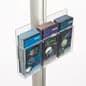 Acrylic Literature Pocket w/ Removable Dividers, 4"/8.5"w, Fits Display Poles - Clear