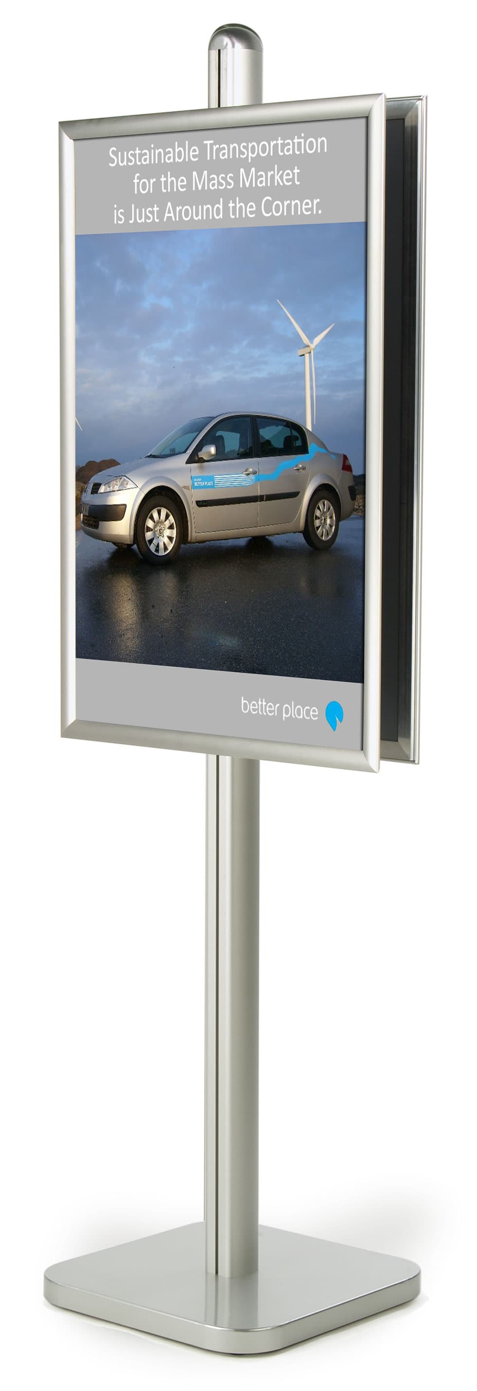 Poster Frame Display Stand Includes Two 24 x 36 Holders