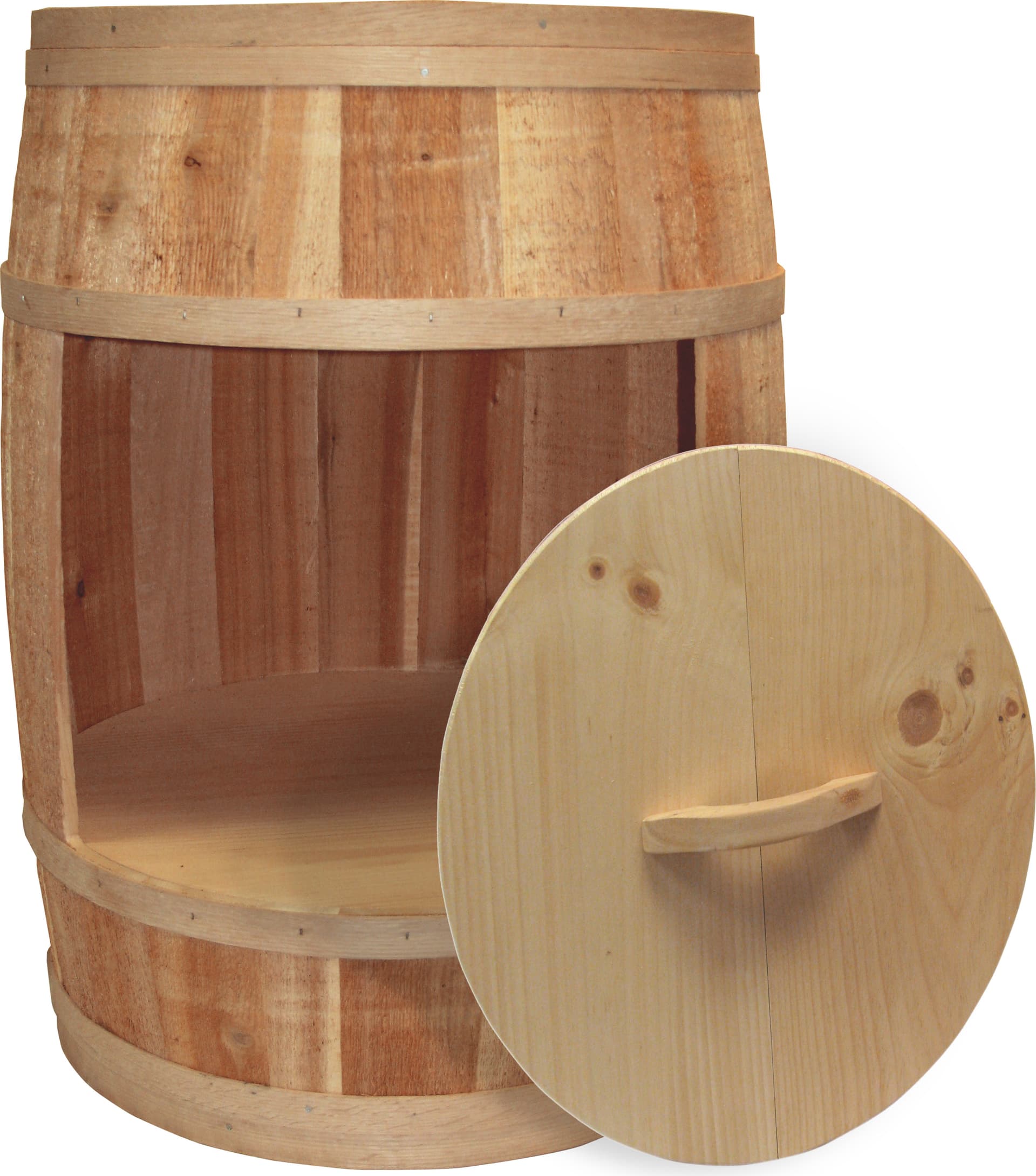 Covered Cedar Barrel