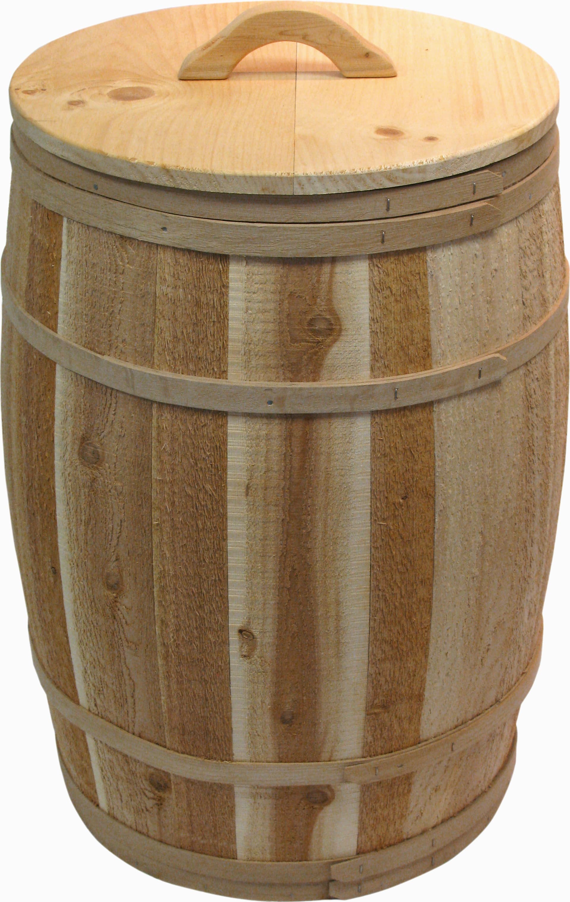 Covered Cedar Barrel