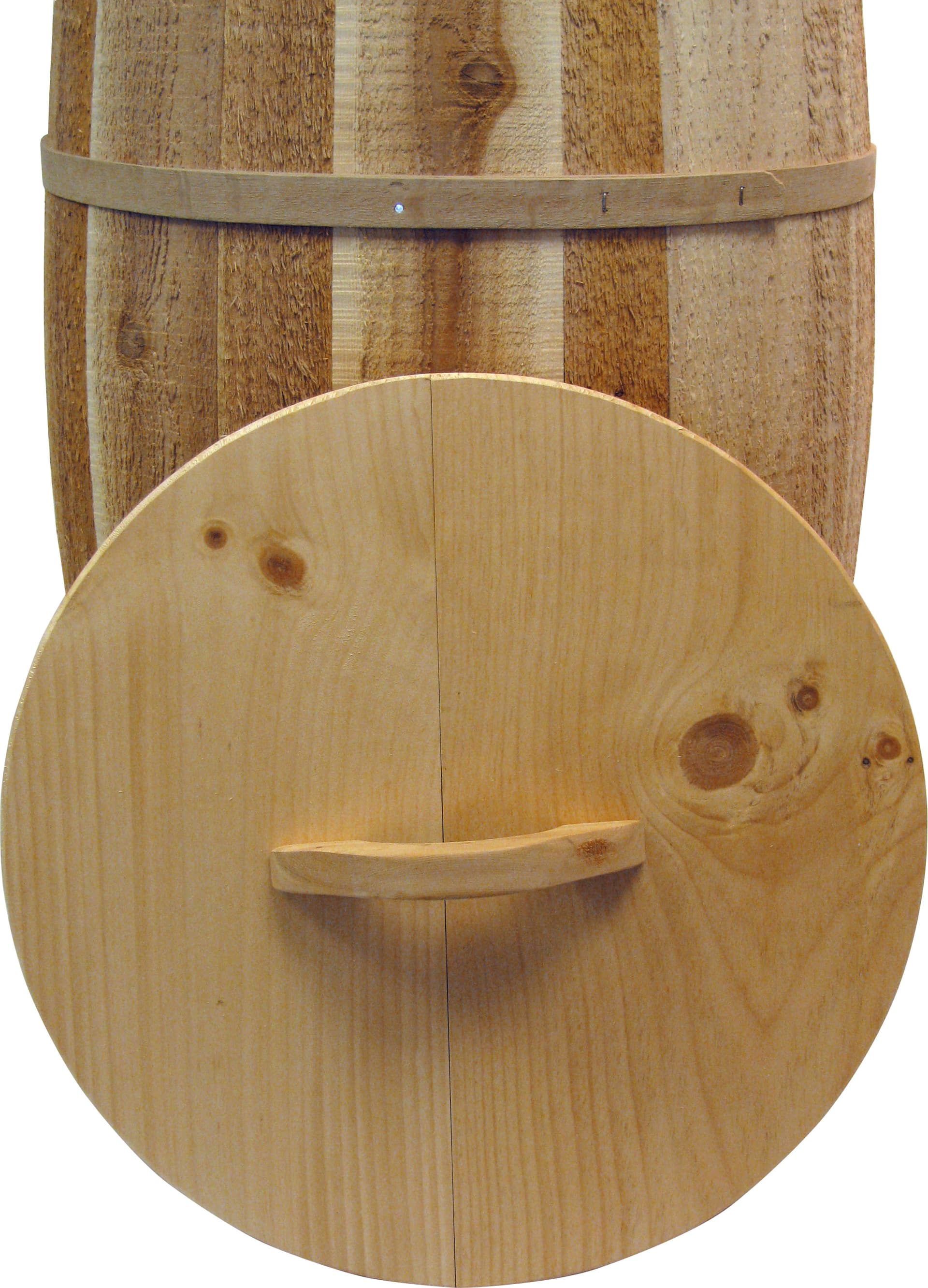 Covered Cedar Barrel