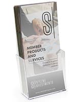 Clear Plastic Brochure Holder 