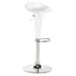 Adjustable Height Stool with 360 Degree Swivel, Backless, Footrest - White