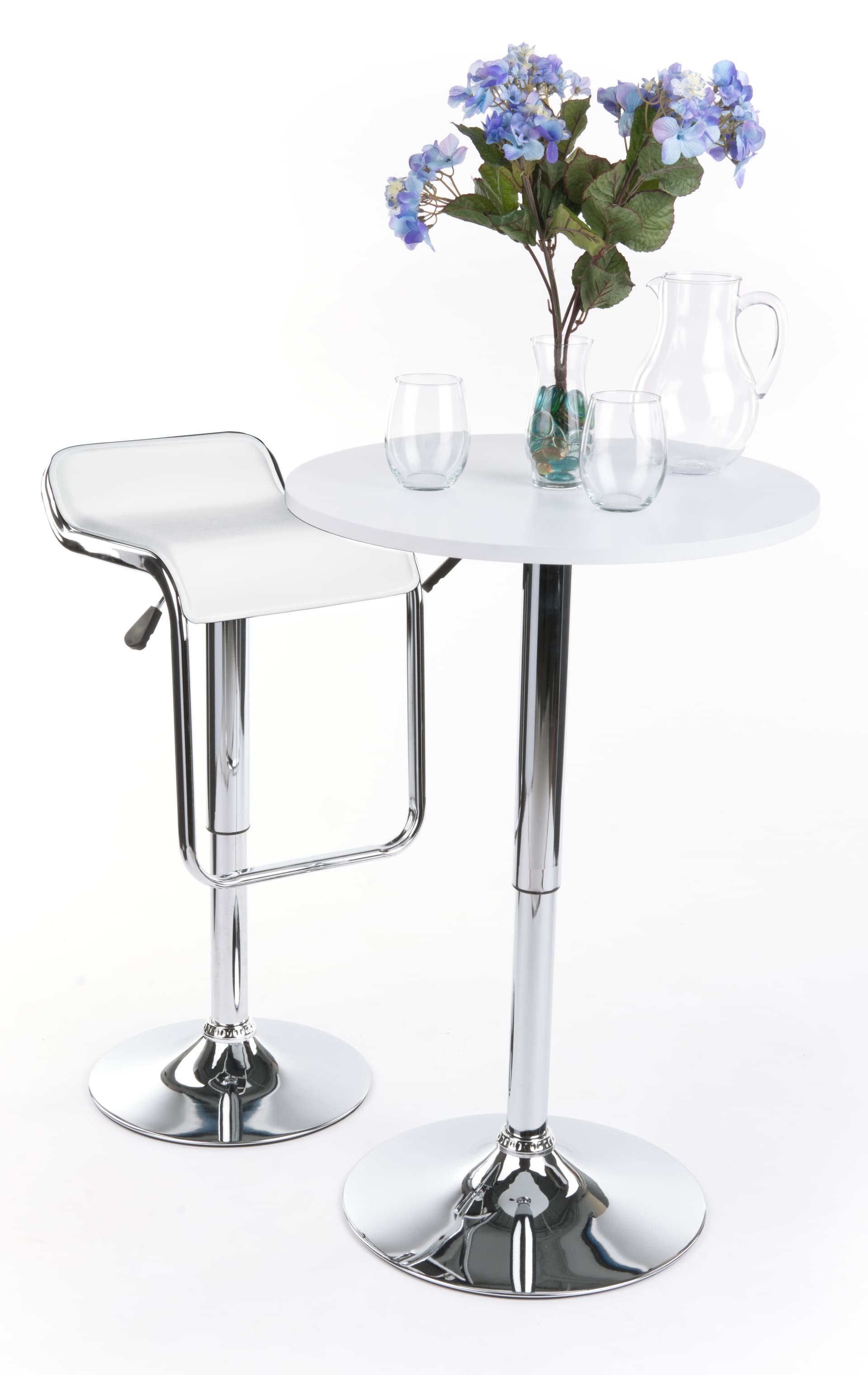 Hydraulic Bar Stool with Padded Seat