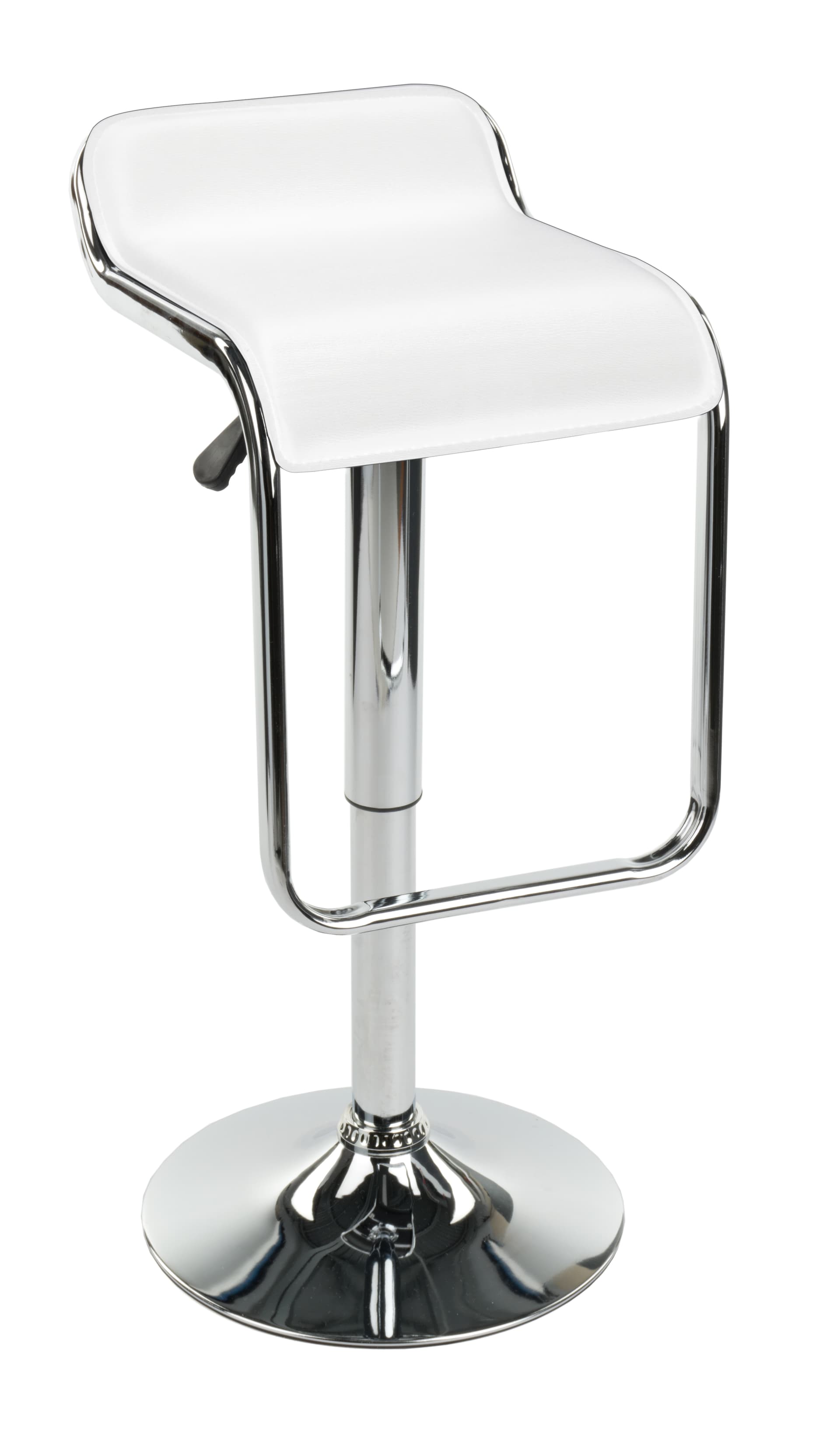 Hydraulic Bar Stool, Faux Leather & Metal