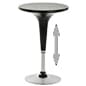 24” Round Cocktail Table, Height Adjustable, 360 Degree Swivel - Black